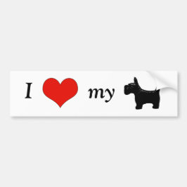 Ik Hart Mijn Scottie Bumpersticker