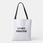Ik hart mijn Sheltie Canvas tas (Achterkant)