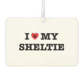 Ik hart mijn Sheltie Car luchtverfrisser (Achterkant)