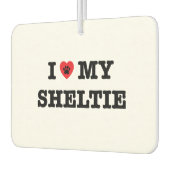 Ik hart mijn Sheltie Car luchtverfrisser (Links)