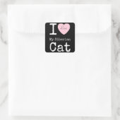 Ik hart mijn Siberische kat Sticker (Tas)