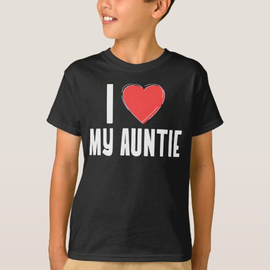 Ik (hart) Mijn tante Kinder Shirt (Voorkant)