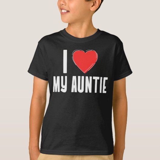 Ik (Hart) Mijn Tante Kinderen T-shirt (Voorkant)
