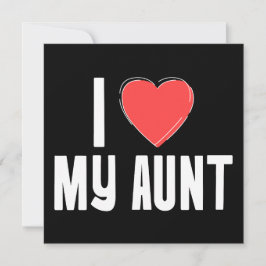 Ik (Hart) Mijn Tante Wenskaart – Zoet en Eenvoudig Feestdagenkaart