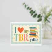 "Ik [Hart] Mijn TBR Stapel" Briefkaart (Staand voorkant)
