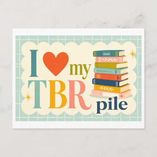 "Ik [Hart] Mijn TBR Stapel" Briefkaart (Voorkant)