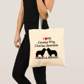 Ik hart mijn twee Cavalier King Charles Spaniel ho Tote Bag (Voorkant (product))
