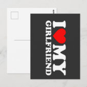 Ik hart mijn vriendin briefkaart (Voorkant / Achterkant)