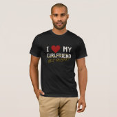Ik hart mijn Vriendin zelf respect Breakup donker T-shirt (Voorkant volledig)