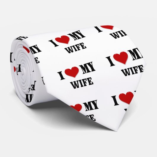 Ik hart mijn vrouw stropdas (Opgerold)
