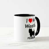 Ik Hart Mijn Westie Hond Mok (Voorkant rechts)
