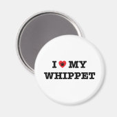 Ik hart mijn Whippet Magnet (Voorkant / Achterkant)