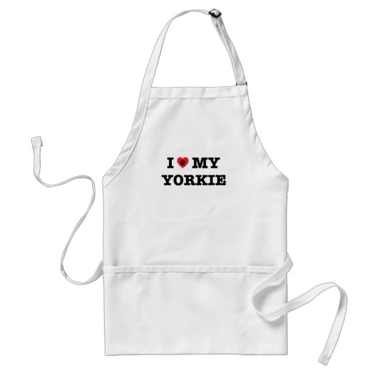 Ik hart mijn Yorkie Schort (Voorkant)