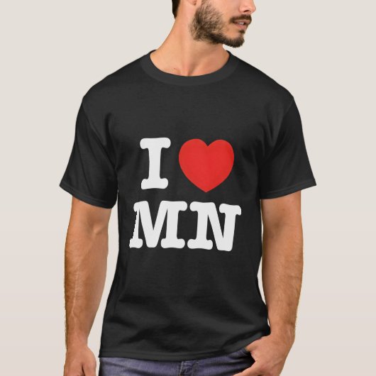 Ik Hart Minnesota Man Love T-shirt (Voorkant)