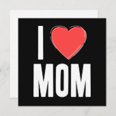 Ik (Hart) Moeder Kaart – Schattige Moederdag Liefd (Voorkant / Achterkant)