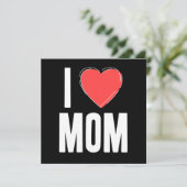 Ik (Hart) Moeder Kaart – Schattige Moederdag Liefd (Staand voorkant)