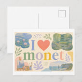 "Ik [Hart] Monet" Briefkaart (Voorkant / Achterkant)
