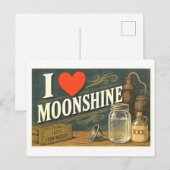 "Ik [Hart] Moonshine" Briefkaart (Voorkant / Achterkant)