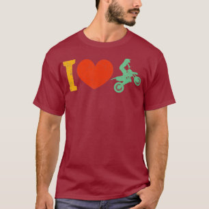Ik hart motorcross Cool Dirtbiken Extreme sporten T-shirt
