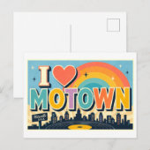 "Ik [Hart] Motown" Briefkaart (Voorkant / Achterkant)