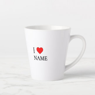 Ik hart naam (aanpasbaar) latte mok