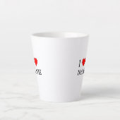 Ik hart naam (aanpasbaar) latte mok (Voorkant)