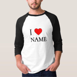 Ik hart naam (aanpasbaar) t-shirt