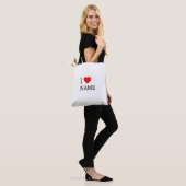 Ik hart Naam (aanpasbaar)  Tote Bag (Op model)