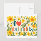 "Ik [Hart] Narcissen" Briefkaart (Voorkant / Achterkant)