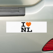 Ik hart NL Bumpersticker (Op auto)