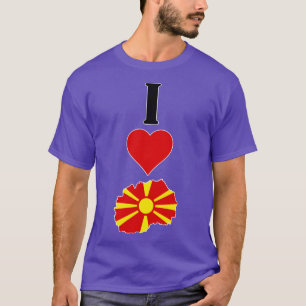 Ik hart Noord-Macedonië Ik hou van Macedonische Na T-shirt