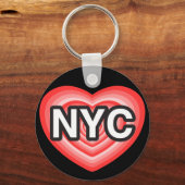 Ik hart NYC. Ik hou van NYC. New York City. Ik har Sleutelhanger (Voorkant)