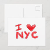 Ik Hart NYC Klassieker Feestdagenkaart (Voorkant / Achterkant)