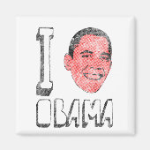 Ik hart Obama Magnet (Voorkant)