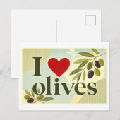 "Ik [Hart] Olijven" Briefkaart (Voorkant / Achterkant)