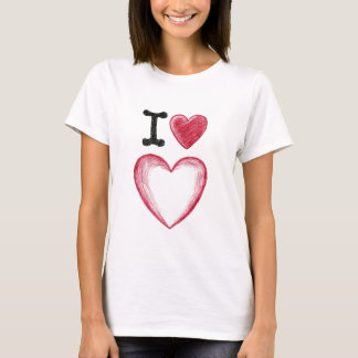Ik hart (ook bekend als Ik hou van liefde) T-shirt