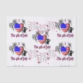 Ik Hart op 4 juli Weefselpapier Tissuepapier (Voorkant)