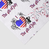 Ik Hart op 4 juli Weefselpapier Tissuepapier (Detail)