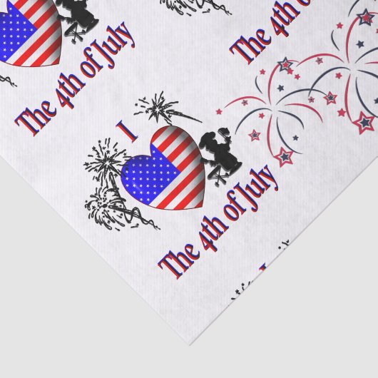 Ik Hart op 4 juli Weefselpapier Tissuepapier (Detail)