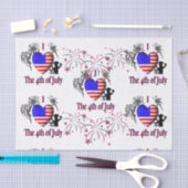 Ik Hart op 4 juli Weefselpapier Tissuepapier (Craft)
