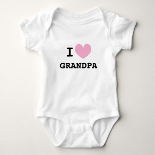 Ik hart opa baby body voor pasgeboren kind romper