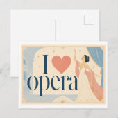 "Ik [Hart] Opera" Briefkaart (Voorkant / Achterkant)