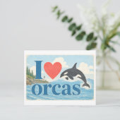 "Ik [Hart] Orka's" Briefkaart (Staand voorkant)