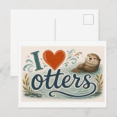 "Ik [Hart] Otters" Briefkaart (Voorkant / Achterkant)