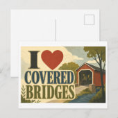 "Ik [Hart] Overdekte Bruggen" Briefkaart (Voorkant / Achterkant)