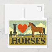 "Ik [Hart] Paarden" Briefkaart (Voorkant / Achterkant)