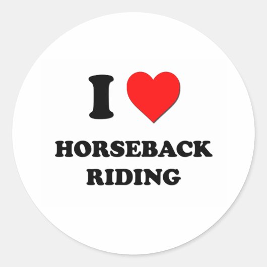 Ik hart paardrijden ronde sticker (Voorkant)