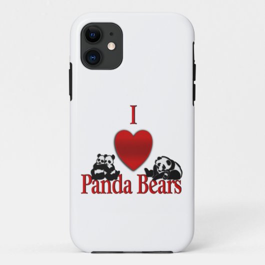 Ik Hart Panda Beren Pret Case-Mate iPhone Case (Achterkant)