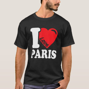 Ik hart Parijs Prachtige Parijs Stad Ik hou van Pa T-shirt