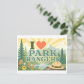 "Ik [Hart] Park Rangers" Briefkaart (Staand voorkant)